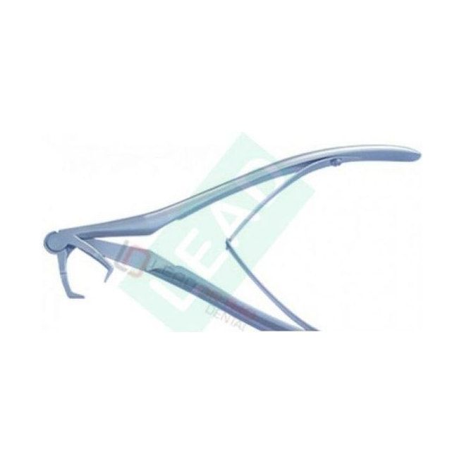 Lead Orthodent OL 339 posterior band removing plier with a cushioned tip and pointed beak